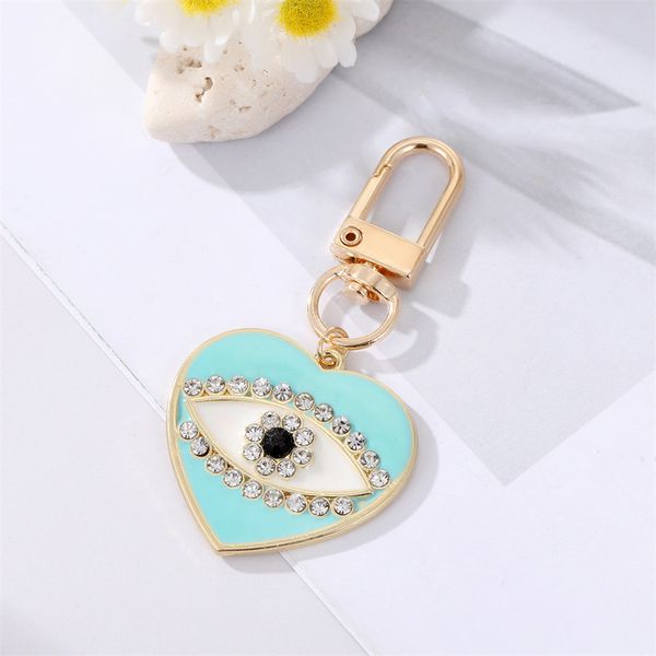 

new fashion colorful enamel evil eye keychains for bag decoration, Silver