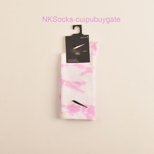

fashion classic men's tie dyed socks hook brand men women long cotton sports high candy colour middle tube moisture absorption sock lux, Black