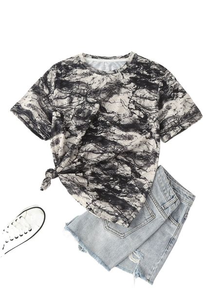 

allover print tee p3iu#, White