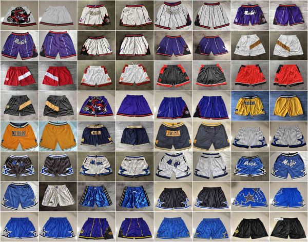 

team basketball shorts just don retro reward version wear sport pant with pocket zipper sweatpants hip pop white purple red black yellow