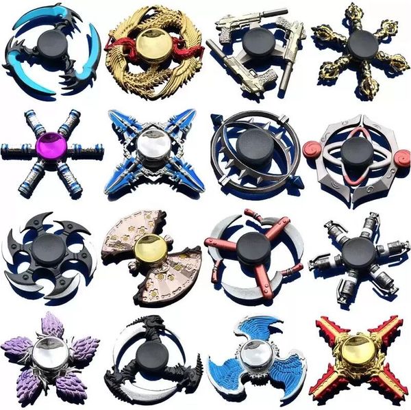 

fidget spinner finger toy pack zinc alloy metal hand spinners fingertip gyro spinning stress relief decompression anxiety toys reliever