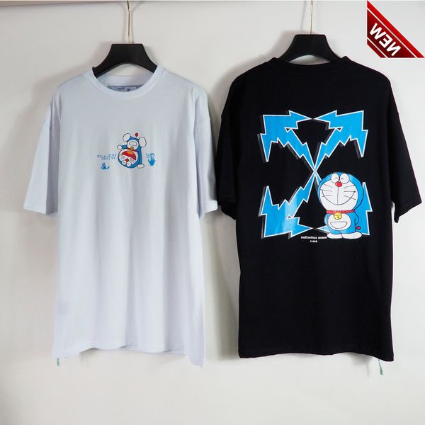 

50%discount spring and summer new 2022 off co branded cartoon limited doraemon arrstyle print short sleeve factory direct sale, White;black