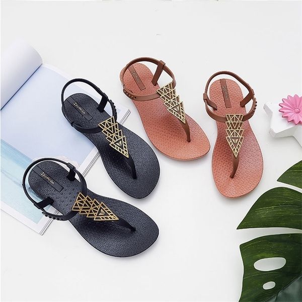 

women's sandals slippers summer boho ethnic style flat shoes women sandals women's vacation beach shoes sandales femme 220423, Black