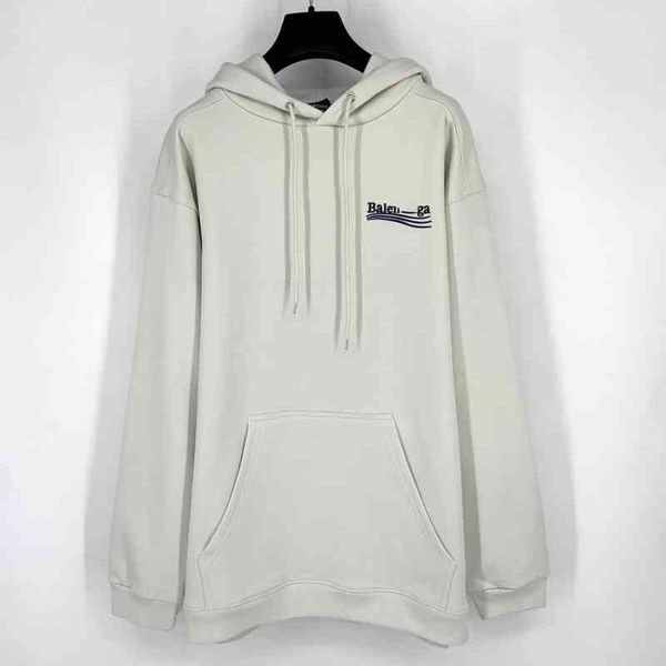 

2022 designer b r hoodies and coats 2022ss paris home autumn winter pure cotton white gray pullover hooded sweater for men women, the same f, Black