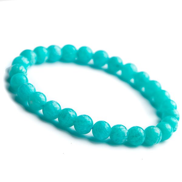 

natural green amazonite mozambique bracelet 8mm women men stretch healing round beads crystal bracelet jewelry aaaa, Silver
