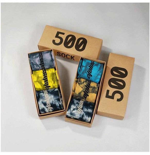 

3 pairs/box fashion tie-dye socks 500 style europe hip hop match tidal youth men and women personality sports sock2, Black