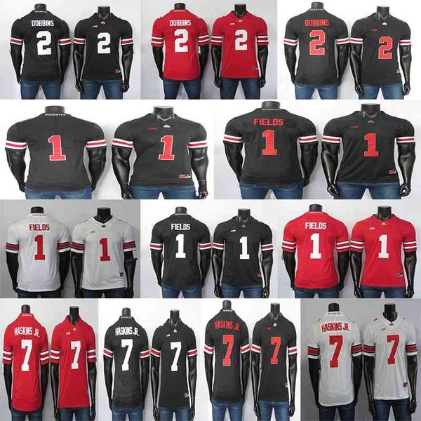 College Football Jersey Dwayne Dwayne Haskins JR Jersey Justin Fields JK Dobbins Rare Ohio Estado Buckeyes Jerseys Branco Preto Vermelho 150th