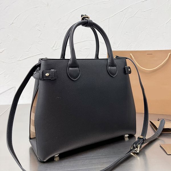 

genuine leather shopping bag women handbag totes bags shoulder crossbody bag large capacity plain plaid purse fashion letters zipper pocket