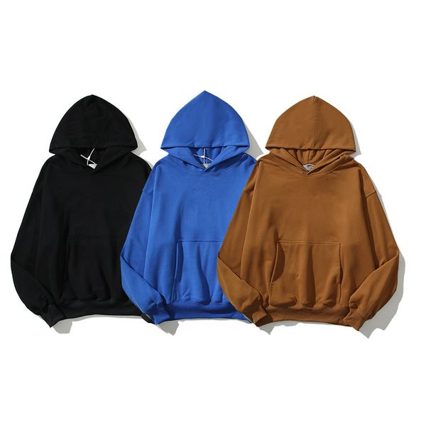 

solid hoodies sweatshirts hip hop men women hoodies pullover hoode winter sweatshirt size m, Black;brown