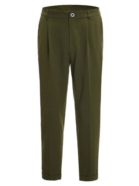 

x klvn men fold pleated tailored pants 289i#, Black