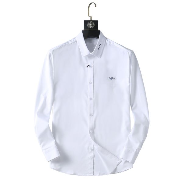 

2022 luxury designer men's shirts fashion casual business social and cocktail shirt brand spring autumn slimming the most fashionable c, White;black