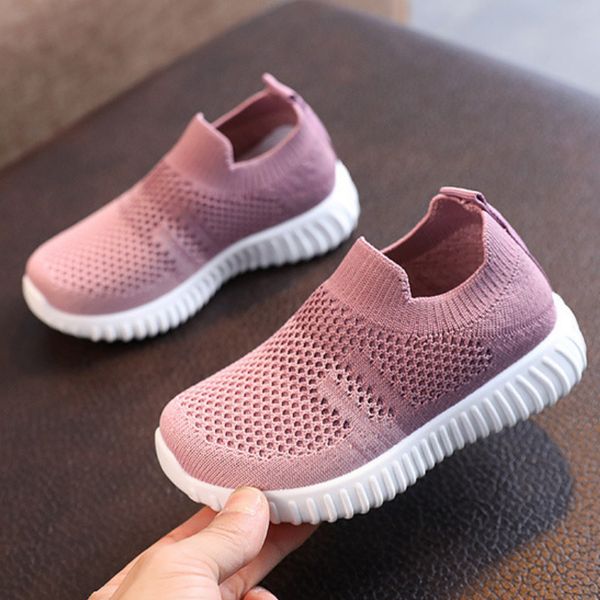 

kids shoes multicolor knitted toddler baby sneakers casual slip on sneakers children shoes kid girls boys sports shoes csh1085 220525, Black;red