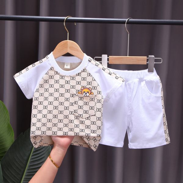 

2pc Toddler Baby Boys Clothes Outfits Tops T-shirts Shorts Pants Summer Kids Children Clothing Sets Baby Casual Tracksuit 0-4 Years, Black