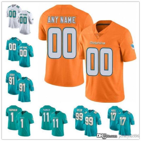 

10 tyreek hill custom men women youth miami''dolphins''jersey 13 dan marino 11 devante parker 1 tua tagovailoa 17 jaylen, Black