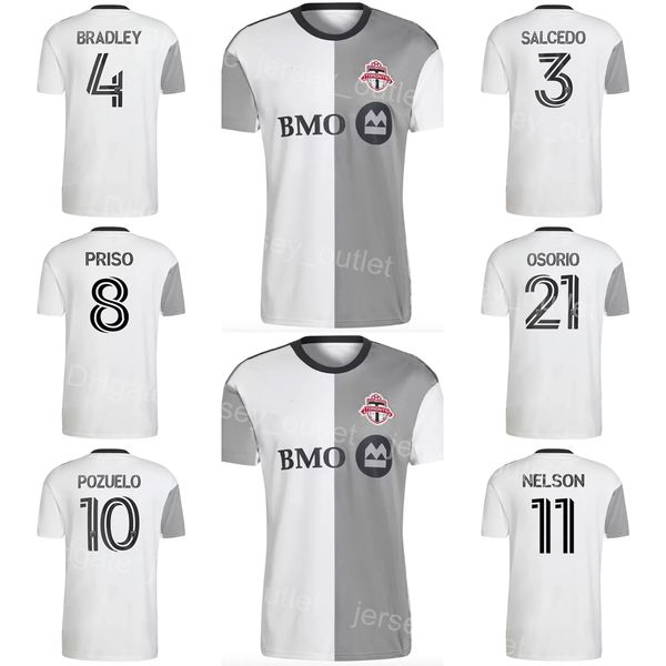 

club team mls fc toronto 4 bradley soccer jersey 11 nelson 47 thompson 25 bono 27 oneill 38 petrasso 5 macnaughton 9 jimenez 10 pozuelo 21 o, Black;yellow