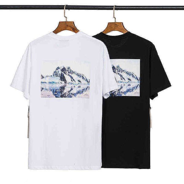 

essential high street t shirts track van gogh star coast glacier snow mountain short sleeve t-shirt outdoor loose for leisure hip hop high s, White;black