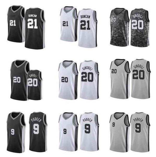 

basketball jersey tim duncan #21 manu ginobili #20 tony parker #9 new season men youth city jerseys in stock, Black