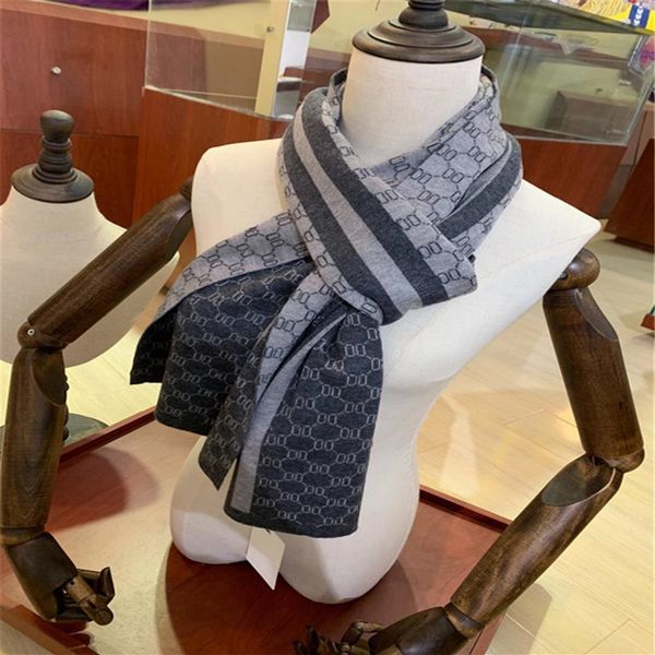 

cashmere scarf long scarves men's and women's scarfs 3 colors chose 180 35cm with box272f, Blue;gray