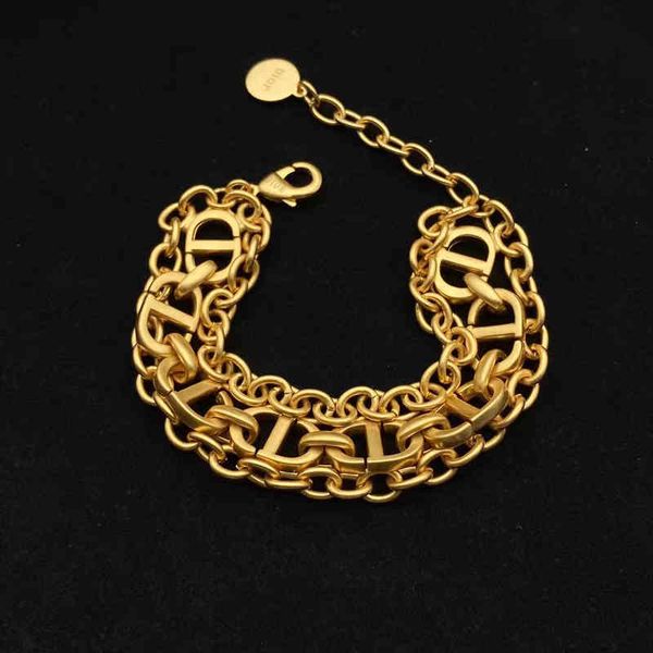 

fashion brand jewelry new luxury bracelet wholesale home multi-layer letter women's and versatile personalized hand, Silver