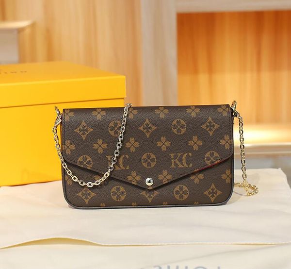 

designer bags leather pochette felicie tote bag handbag shoulder wallet bag with date code box