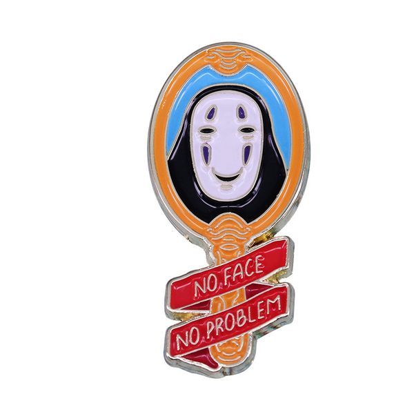 

no face mirror badge studio ghibli anime fans wonderful addition, Blue