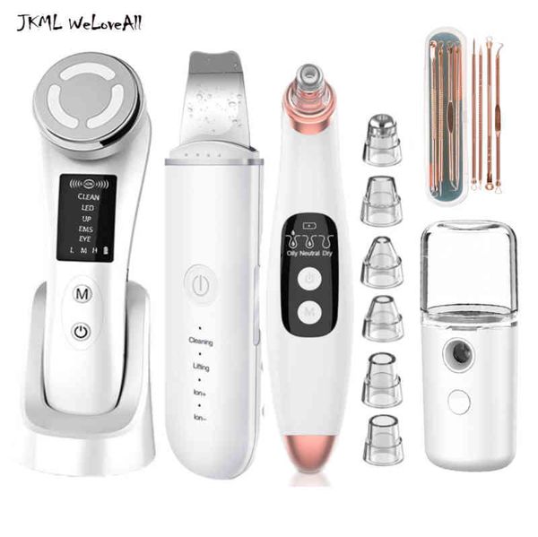 

face care devices rf led mesotherapy facial massager ultrasound skin scrubber blackhead remover pore cleaner nano spray steamer acne need 07