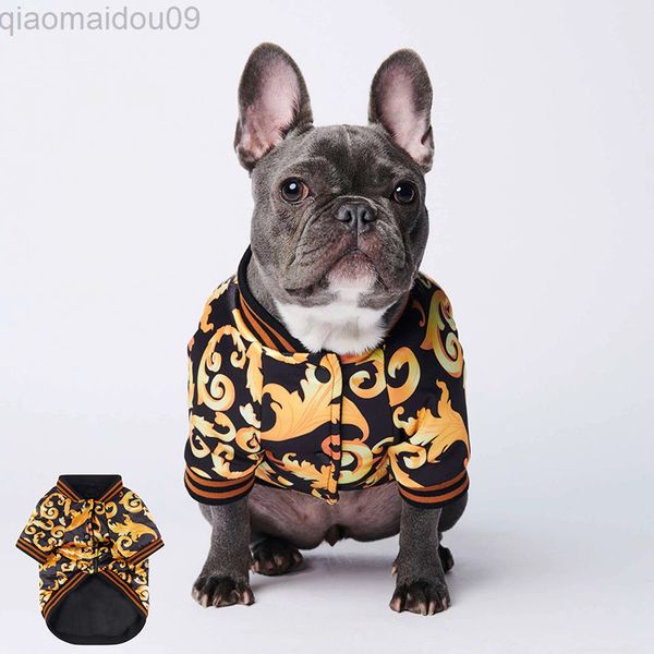 Luxe Hondenjas Feestelijke Puppykleding Winter Warm Hond Kom Halloween Chihuahua Franse Bulldog Jas Mode Huisdier Accessoires L220810