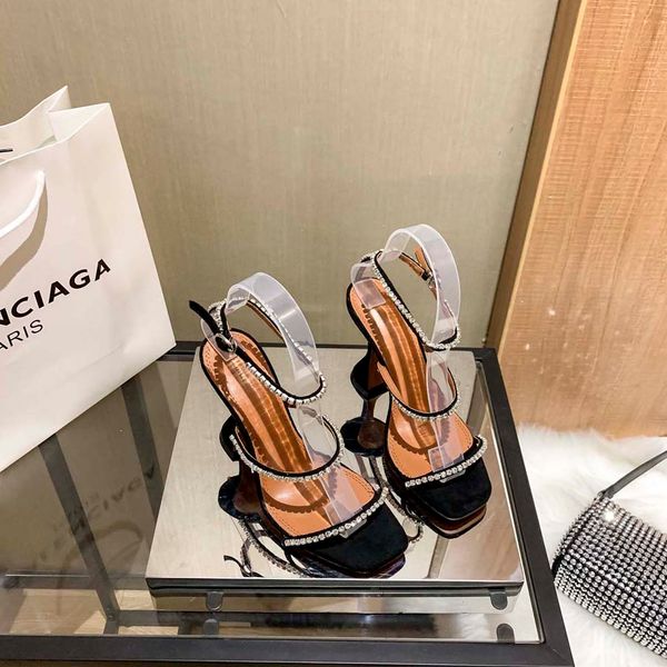 

high heels covered head flat sandals single shoes designer heels women summer new style pointed rhinestone bow tie cross strap satin minorit, Black