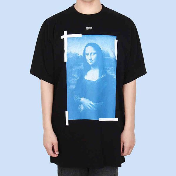 

new fashion trend brand short sleeve wholesale 2022 summer couple off printed half t-shirt ow, White;black