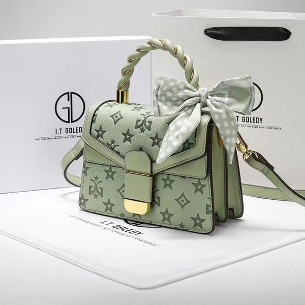 

fashion designer ladies light luxury printed handbag 2022 new women's bag high-end small square bag messenger bag