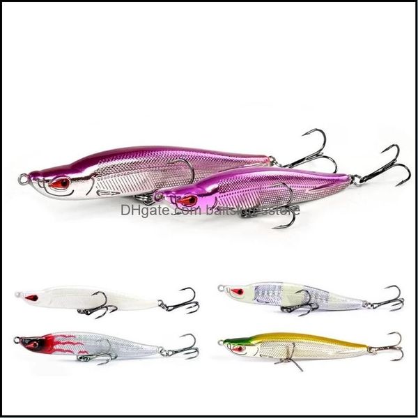 

baits lures fishing sports outdoors 10pcs/lot pencil swimbait 8cm 10.2g jerkbaits hard luminous lure pesca lsca drop delivery 2021 80er1