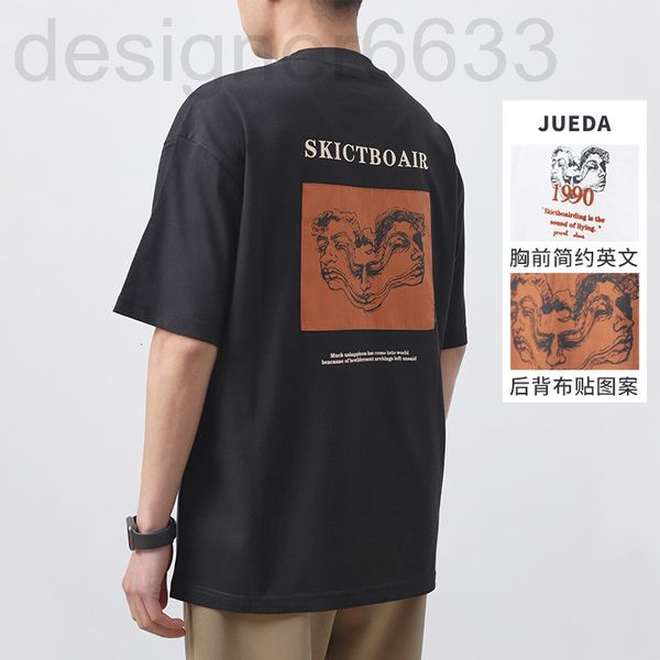 

men's t-shirts designer summer print off sleeve shirt so26, White;black