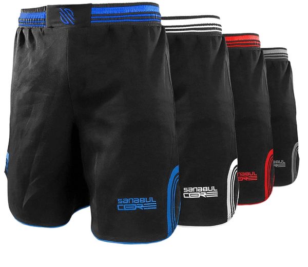 

core mma bjj cross training workout shorts h6y9#, White;black