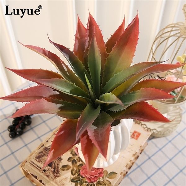 Luyue de alta qualidade PU PLANTAS DESCULENTES ARTIFICIAIS ALOE Modern Flower Tree Simulation Decor de casa Fake Home Garden Plantas de tamanho grande LJ200910