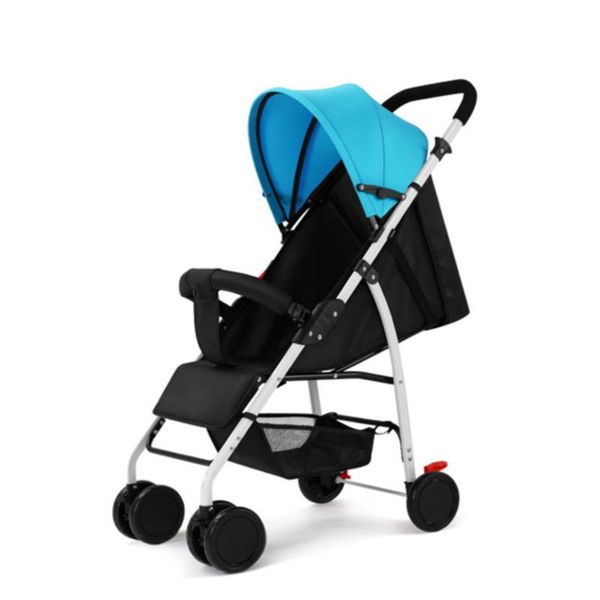 

strollers# folding car baby stroller ultra light portable sitting lying kids umbrella cart -proof children's carriage pink green
