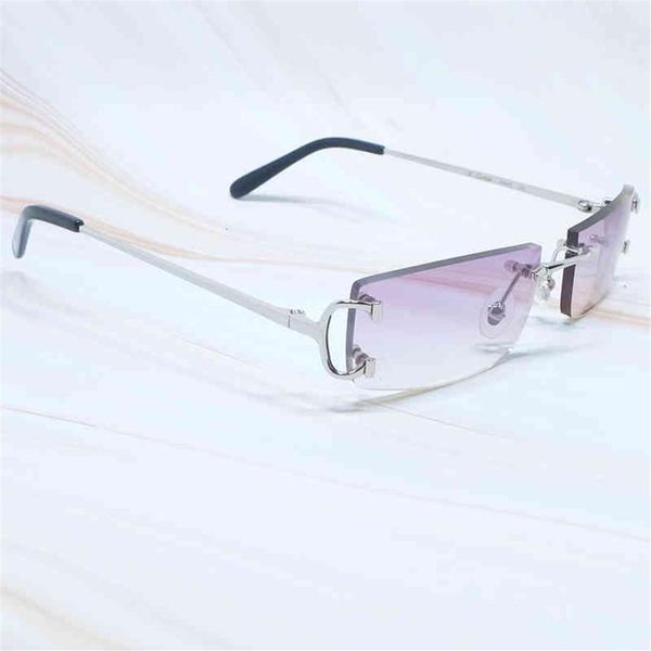 

vintage rimless sunglasses cariter small square big c designer sun frame glasses cool rapper frame glasses party eyewear italian g2546, White;black