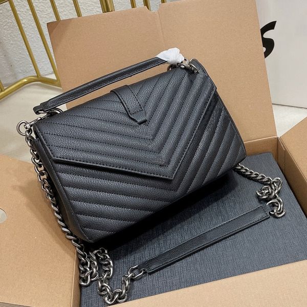 

fashion womens shoulder bag classic leather design messenger bag 24cm crossbody bag