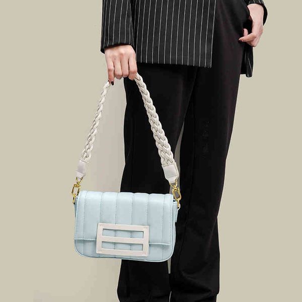 

fashion trend new ladies luxury brand designer bag wholesale 2022 button versatile underarm women's high sense light one shoulder