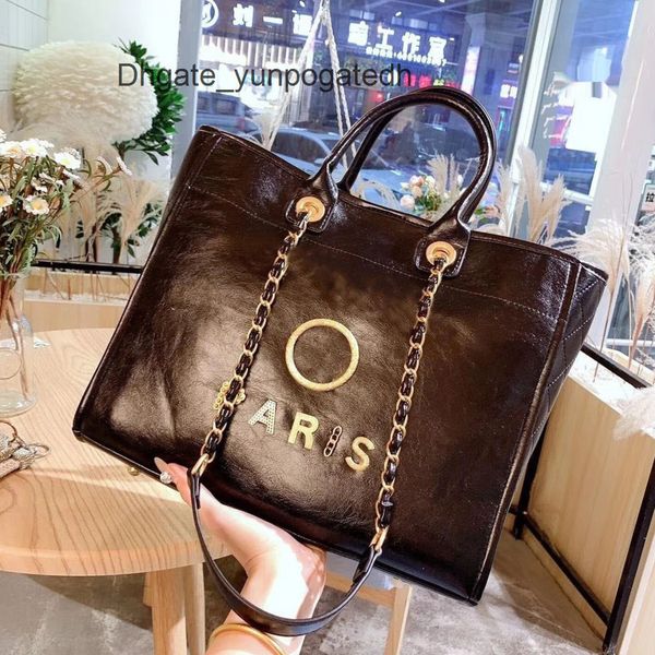 

women's luxury brand handbags beach bags designers ch metal letter badge tote evening bag small mini body leather handbag large female