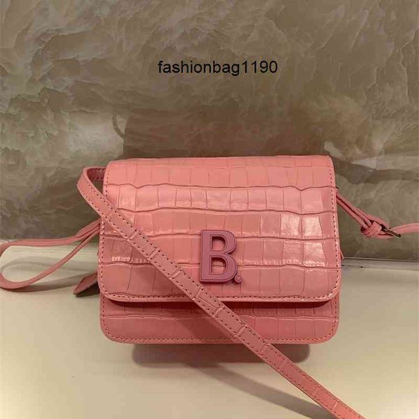 

handbags balencaigass fashion bags 2022 designer b home leather cherry blossom powder crocodile pattern beancurd bag b-button single