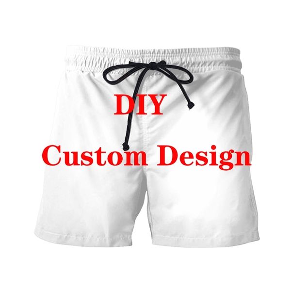 DIY Custom Design Image 3D Печать Мужские шорты Harajuku Женщины песчаные пляжные брюки спортивные поставщики одежды для капельки 220704