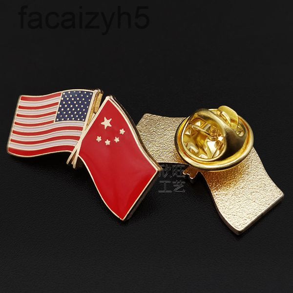 

other fashion accessories designer china us cross flag metal badge existing mold no meeting wear cross broochnt1x, Silver