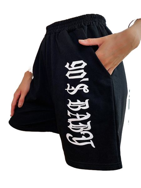 

letter graphic track shorts g3zq#, White;black