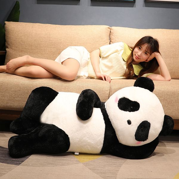 Riesiges süßes Tier-Panda-Plüschtier, großes, fettes, weiches, flach liegendes, umarmtes Bären-gefülltes Mädchen-Puppe-Jungen-Puppe-Schlafkissen-Geschenk, 90 cm, 110 cm