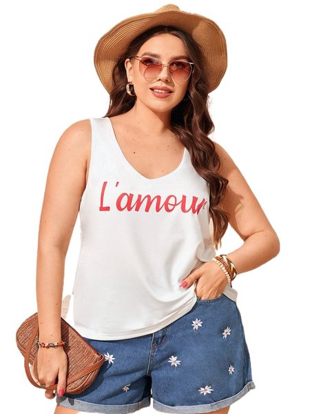 

plus letter graphic tank y8ed#, Black