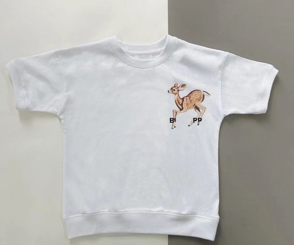 

children t-shirts child clother girls boys t-shirt deer letter pattern summer short sleeve shirt childrens baby girl kids clothes tees, Blue