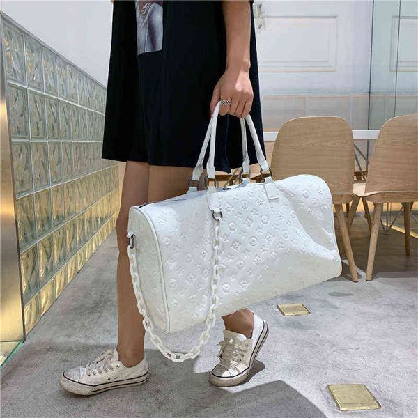 

duffel bags design fashion printed large ladies leather duffle travel bag 220614