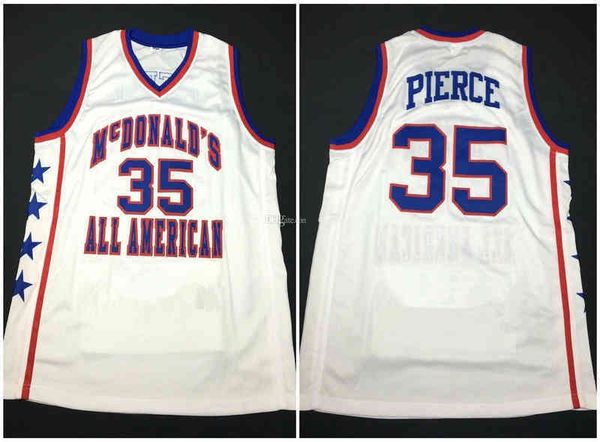 

#35 mcdonald's all american paul pierce retro basketball jersey mens stitched custom any number name jerseys, Black