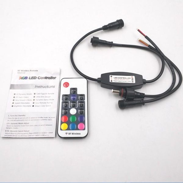 Denetleyiciler RGB su geçirmez 17 Keys Mini RF Kablosuz LED Dimmer Renk Işığı Şeridi SMD/3528RGB CONTROLERSRGB