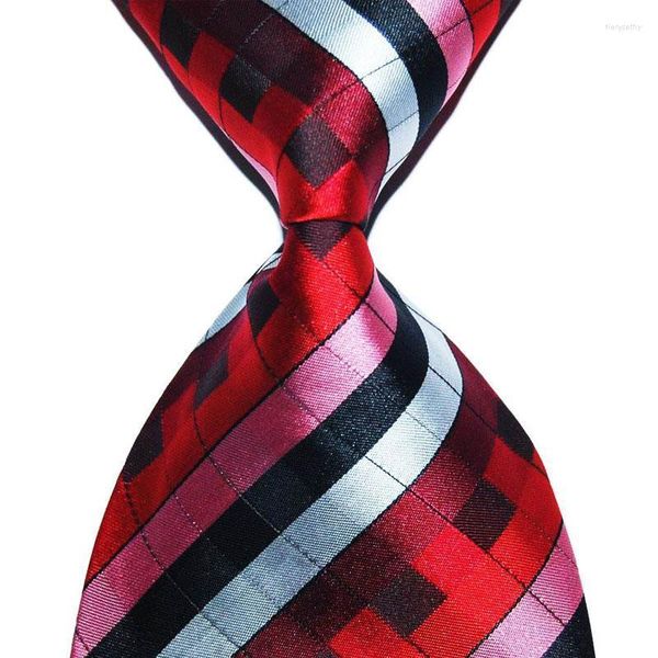 Bow Ties Kravat kravat hediyesi Erkekler için Ekose ipek mavi 10cm genişlik moda jakard dokuma resmi giyim iş takım elbise Noel düğün partisi fier22